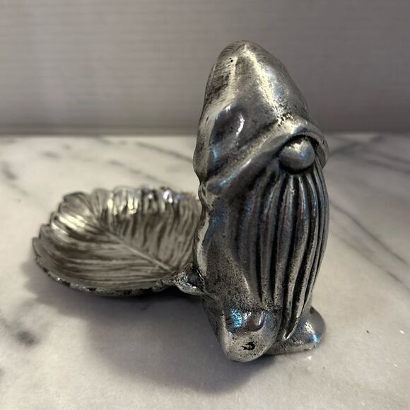 Pottery Barn Other - Pottery Barn pewter gnome with tray